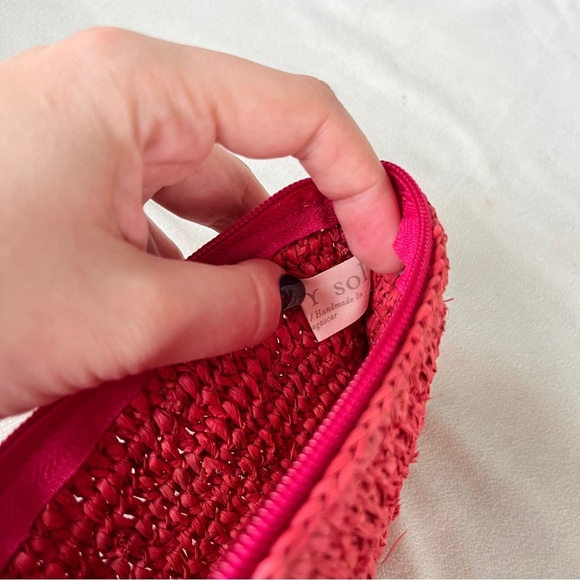 Mar Y Sol Straw Woven Zipper Pouch Long Wallet Sized - Picture 4 of 4